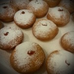 Soufganyot. Jelly filled donuts.