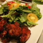 Honey Mustard Chicken Wings with Salad